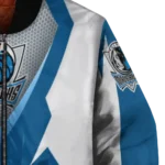 customized dallas mavericks v stripes blue white bomber jacket best selling