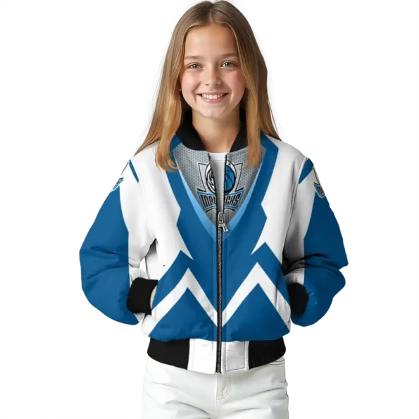 customized dallas mavericks v stripes blue white bomber jacket top rated