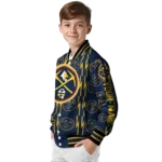 customized denver nuggets bolt stripe blue varsity jacket best selling.webp