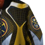 customized denver nuggets mesh chest black bomber jacket best selling