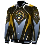 customized denver nuggets mesh chest black varsity jacket best selling.webp