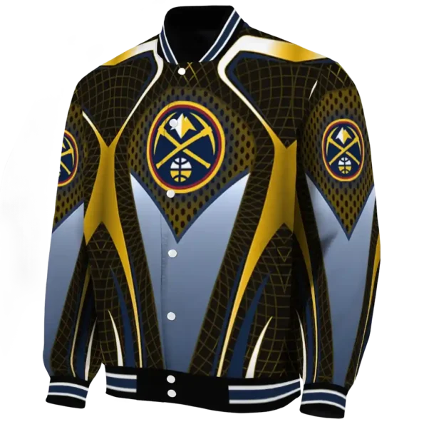 customized denver nuggets mesh chest black varsity jacket best selling.webp