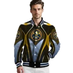 customized denver nuggets mesh chest black varsity jacket best selling.webp