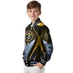 customized denver nuggets mesh chest black varsity jacket best selling.webp