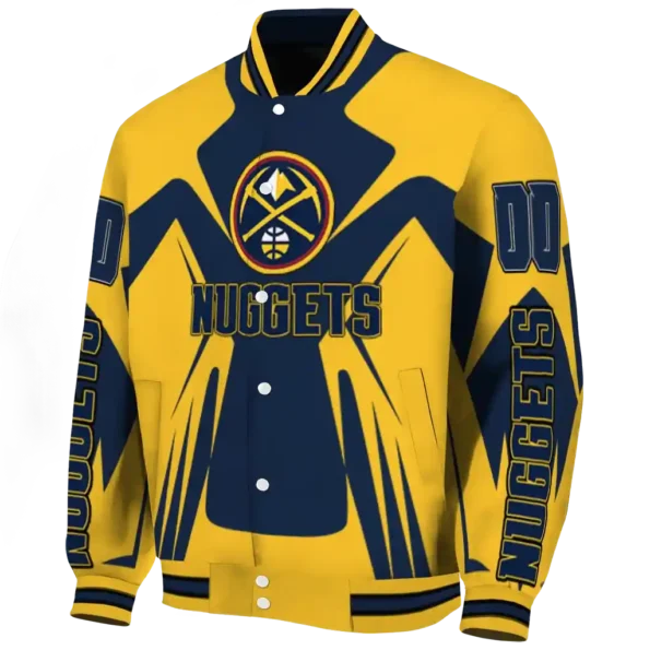 customized denver nuggets spider mark blue varsity jacket best selling.webp