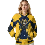 customized denver nuggets spider mark blue varsity jacket best selling.webp