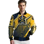 customized denver nuggets star burst blue bomber jacket best selling