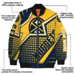 customized denver nuggets star burst blue bomber jacket best selling