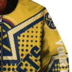 customized denver nuggets star burst blue bomber jacket best selling