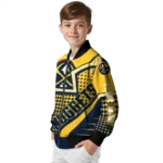 customized denver nuggets star burst blue bomber jacket best selling