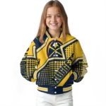 customized denver nuggets star burst blue varsity jacket best selling.webp