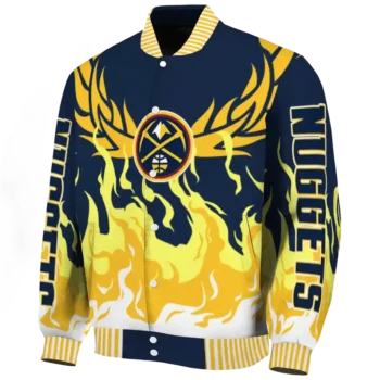 customized denver nuggets winged blaze blue white varsity jacket best selling.webp