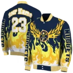 customized denver nuggets winged blaze blue white varsity jacket best selling.webp