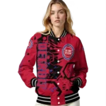 customized detroit pistons hexagon cluster red black varsity jacket best selling.webp