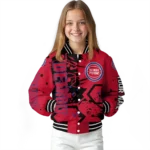 customized detroit pistons hexagon cluster red black varsity jacket best selling.webp