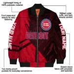 customized detroit pistons hexagon mesh red black bomber jacket best selling