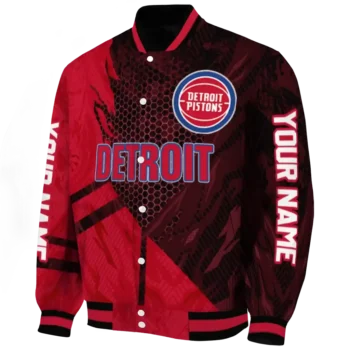 customized detroit pistons hexagon mesh red black varsity jacket best selling.webp