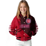 customized detroit pistons hexagon mesh red black varsity jacket best selling.webp