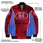 customized detroit pistons power plate red bomber jacket best selling