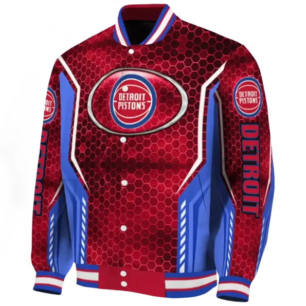 customized detroit pistons power plate red varsity jacket best selling.webp