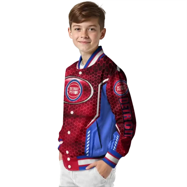 customized detroit pistons power plate red varsity jacket trendy.webp