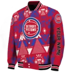 customized detroit pistons pyramid shapes red varsity jacket best selling.webp