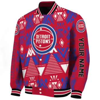 customized detroit pistons pyramid shapes red varsity jacket best selling.webp
