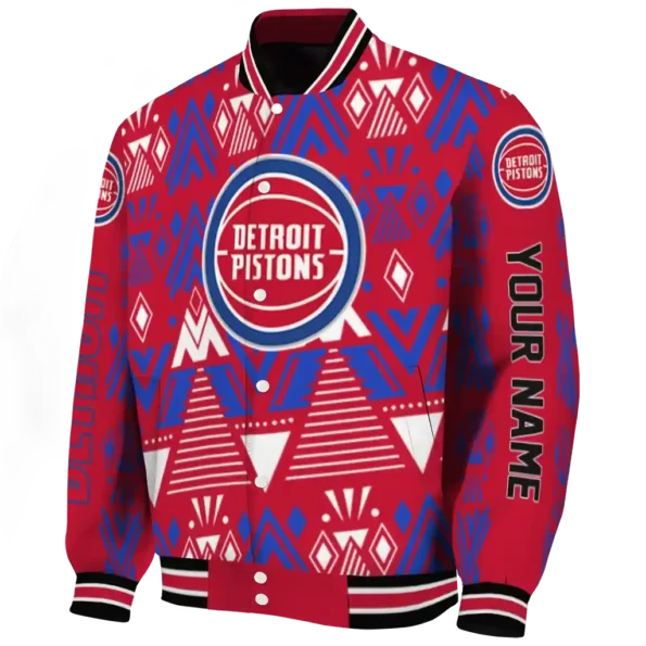 customized detroit pistons pyramid shapes red varsity jacket best selling.webp