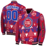 customized detroit pistons pyramid shapes red varsity jacket best selling.webp
