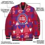 customized detroit pistons pyramid shapes red varsity jacket best selling.webp