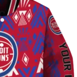 customized detroit pistons pyramid shapes red varsity jacket best selling.webp