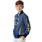 customized golden state warriors chevron arrow blue bomber jacket best selling