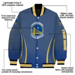 customized golden state warriors chevron arrow blue varsity jacket best selling.webp