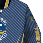 customized golden state warriors chevron arrow blue varsity jacket best selling.webp
