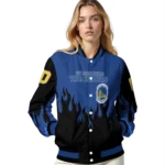 customized golden state warriors flame border blue black varsity jacket best selling.webp