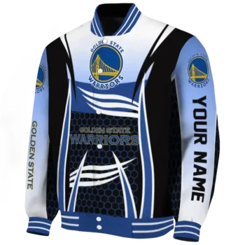 customized golden state warriors mesh effect blue black varsity jacket best selling.webp
