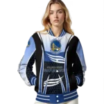 customized golden state warriors mesh effect blue black varsity jacket best selling.webp