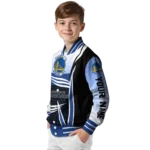 customized golden state warriors mesh effect blue black varsity jacket best selling.webp
