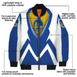 customized golden state warriors v stripes blue white bomber jacket best selling