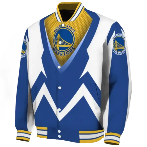 customized golden state warriors v stripes blue white varsity jacket best selling.webp