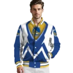 customized golden state warriors v stripes blue white varsity jacket best selling.webp