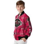 customized houston rockets bolt stripe red bomber jacket best selling