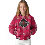 customized houston rockets bolt stripe red varsity jacket best selling.webp