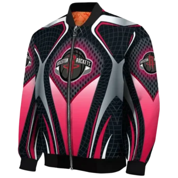 customized houston rockets mesh chest black bomber jacket best selling