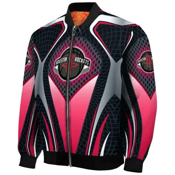 customized houston rockets mesh chest black bomber jacket best selling