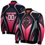 customized houston rockets mesh chest black bomber jacket best selling
