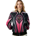 customized houston rockets mesh chest black bomber jacket best selling