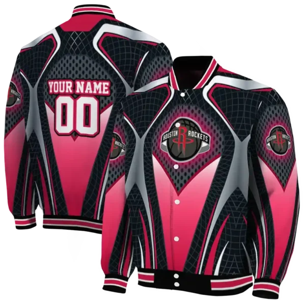 customized houston rockets mesh chest black varsity jacket fashion forward.webp
