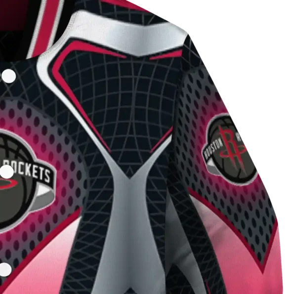 customized houston rockets mesh chest black varsity jacket premium grade.webp