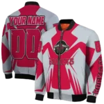 customized houston rockets spider mark red bomber jacket best selling